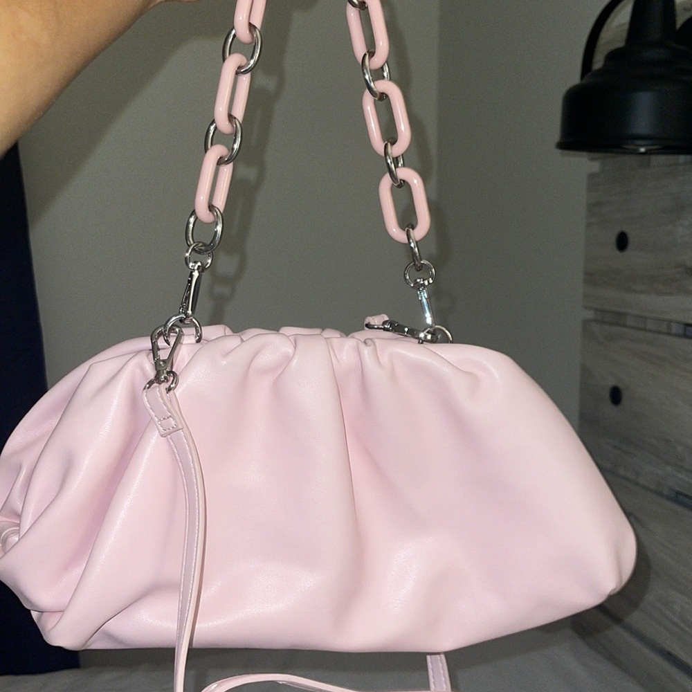 INC go to clutch leather pink